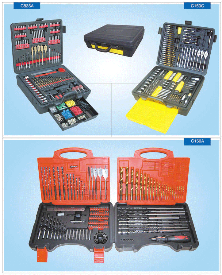 Combination drill bit set