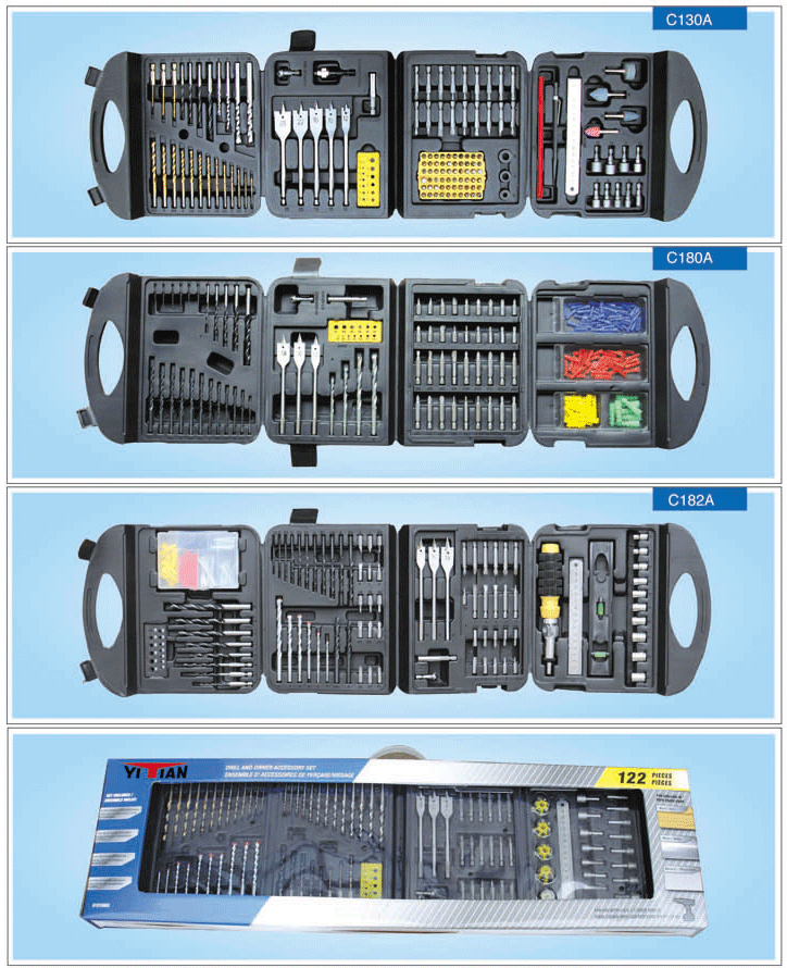 Combination drill bit set