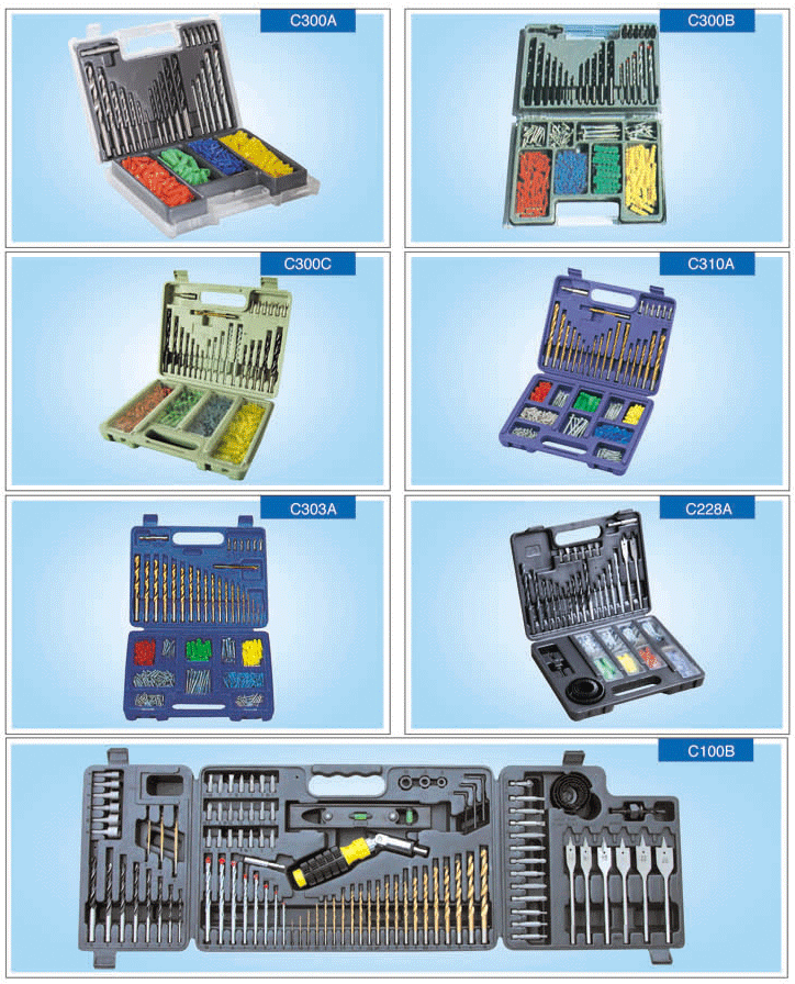 Combination drill bit set