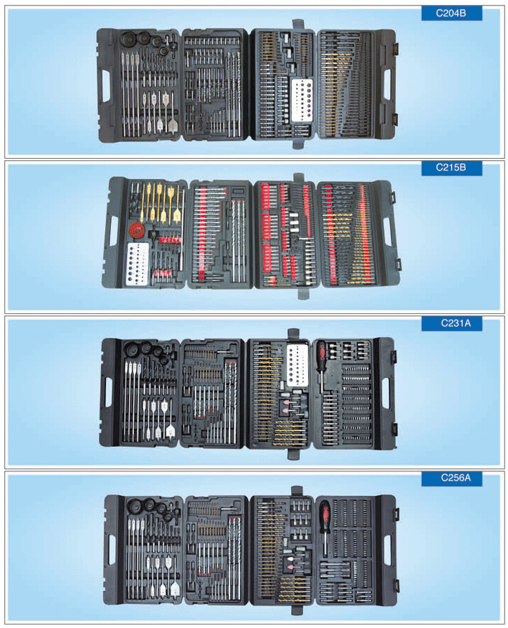 Combination drill bit set