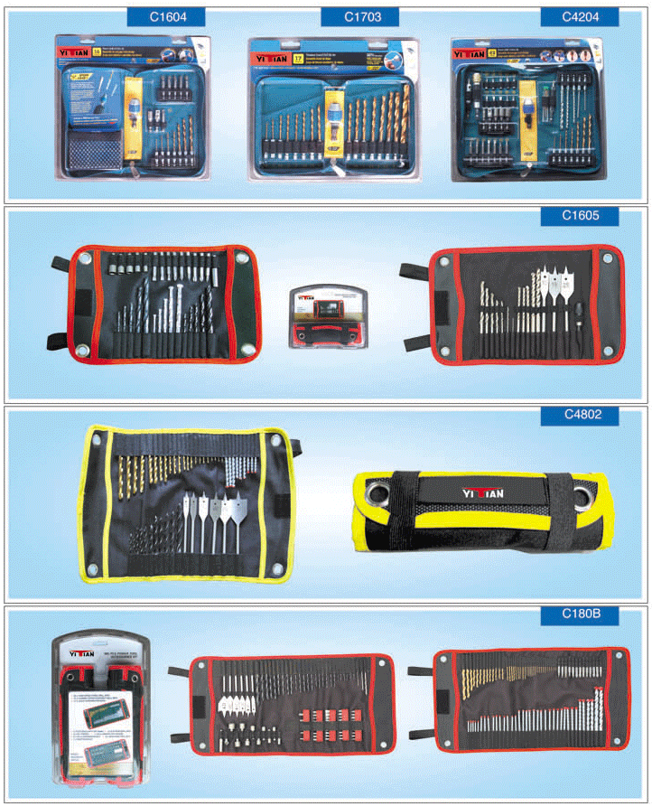 Combination drill bit set